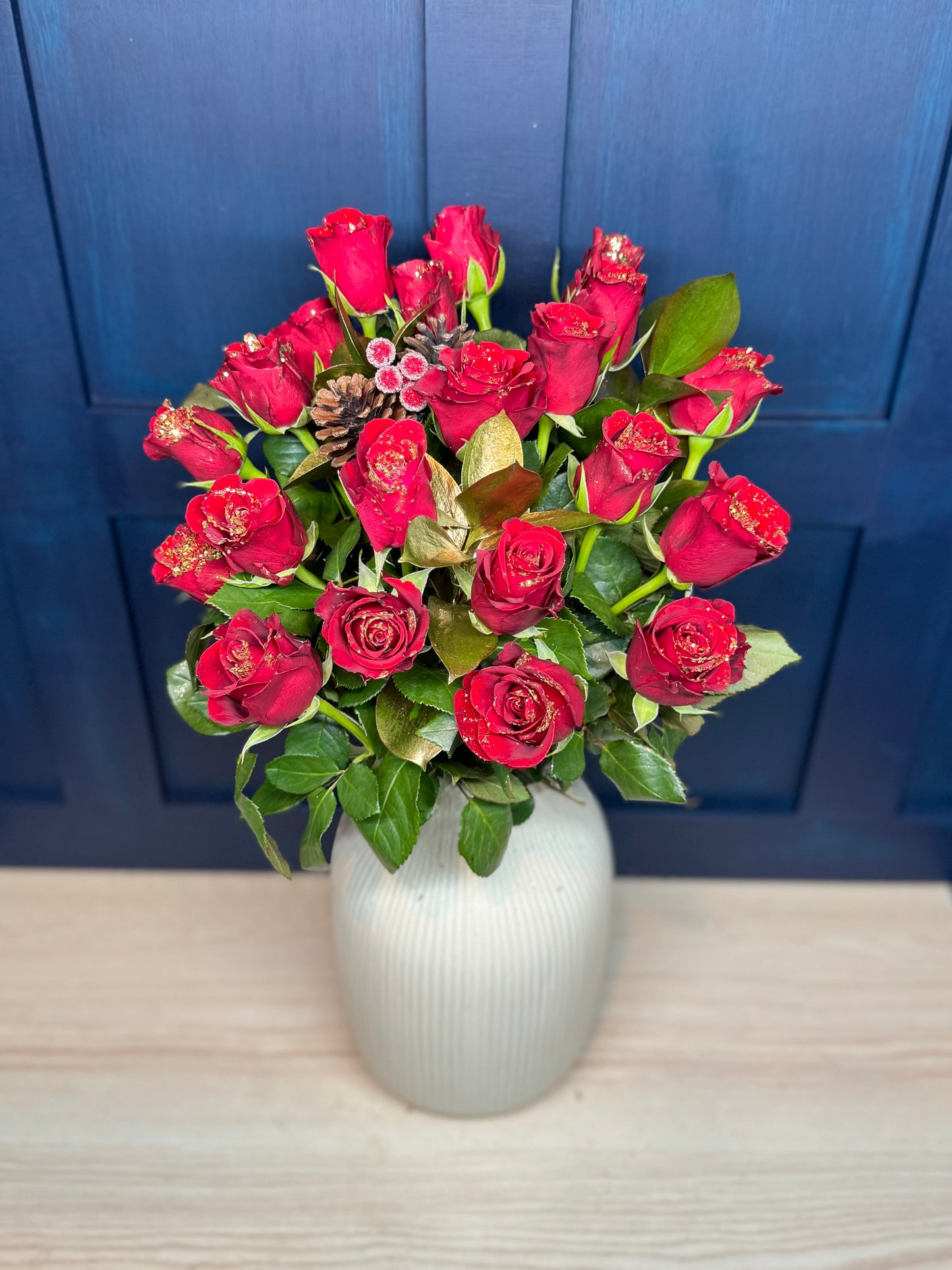 Red Christmas Roses Bouquet