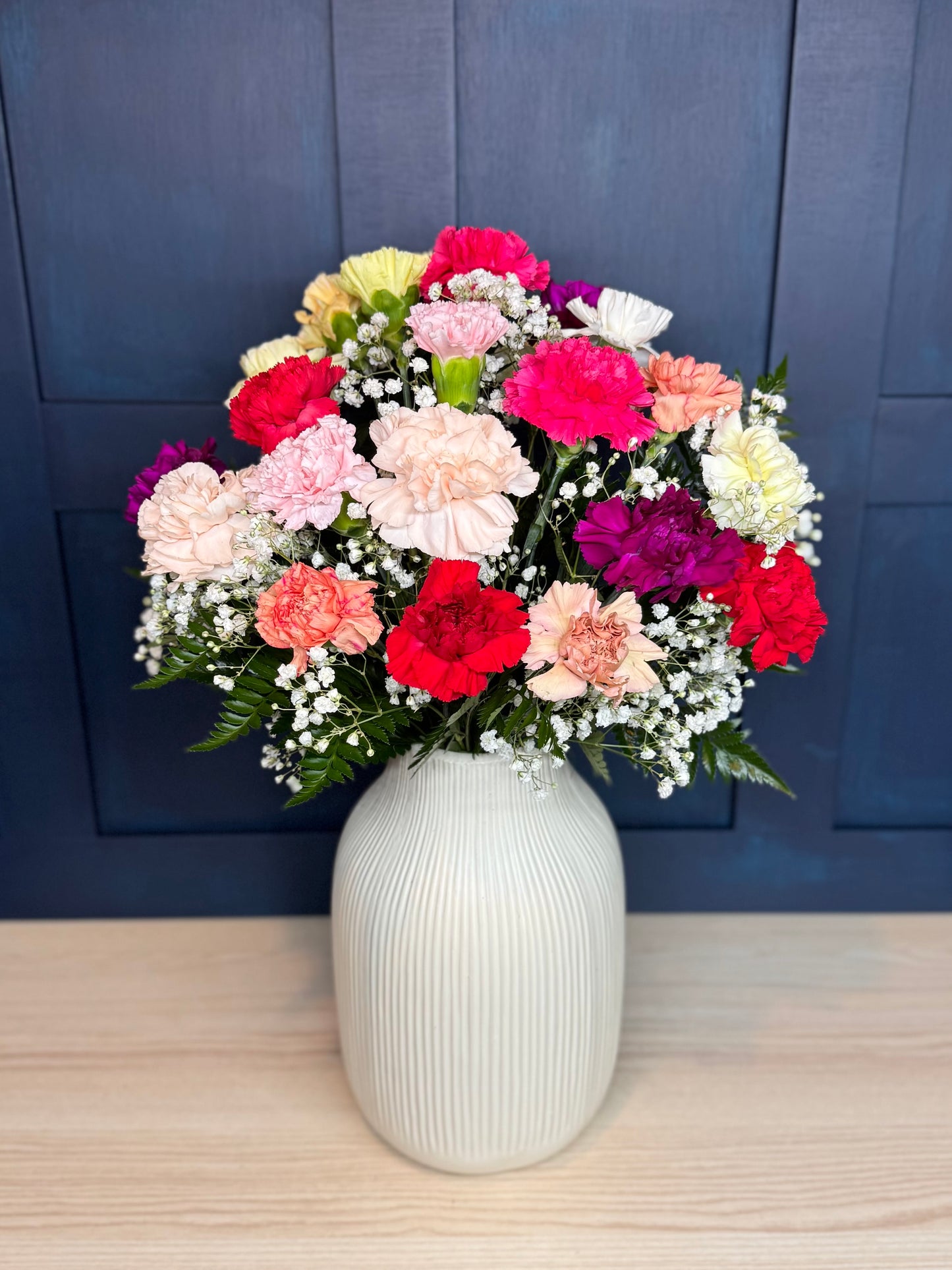 Mixed Carnations bouquet, hand-tied and available for free UK delivery from FlowersByPost.com