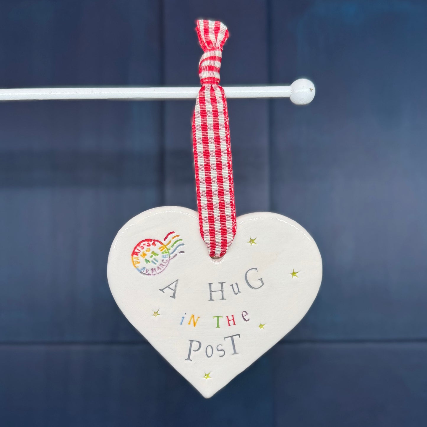 A Hug In The Post - Ceramic Heart