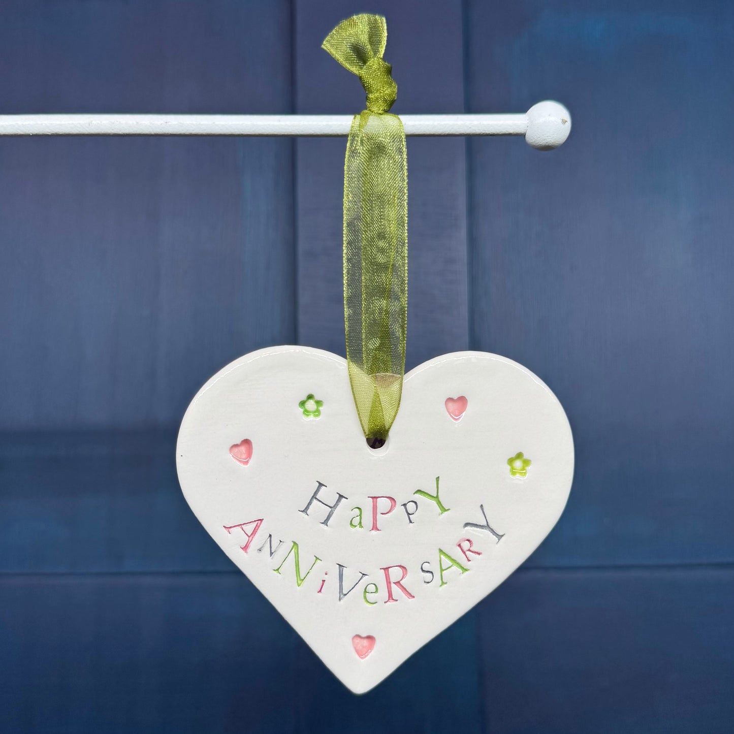 Happy Anniversary Ceramic Heart