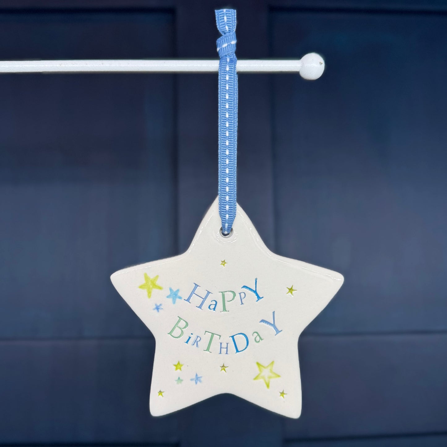 Happy Birthday Ceramic Star