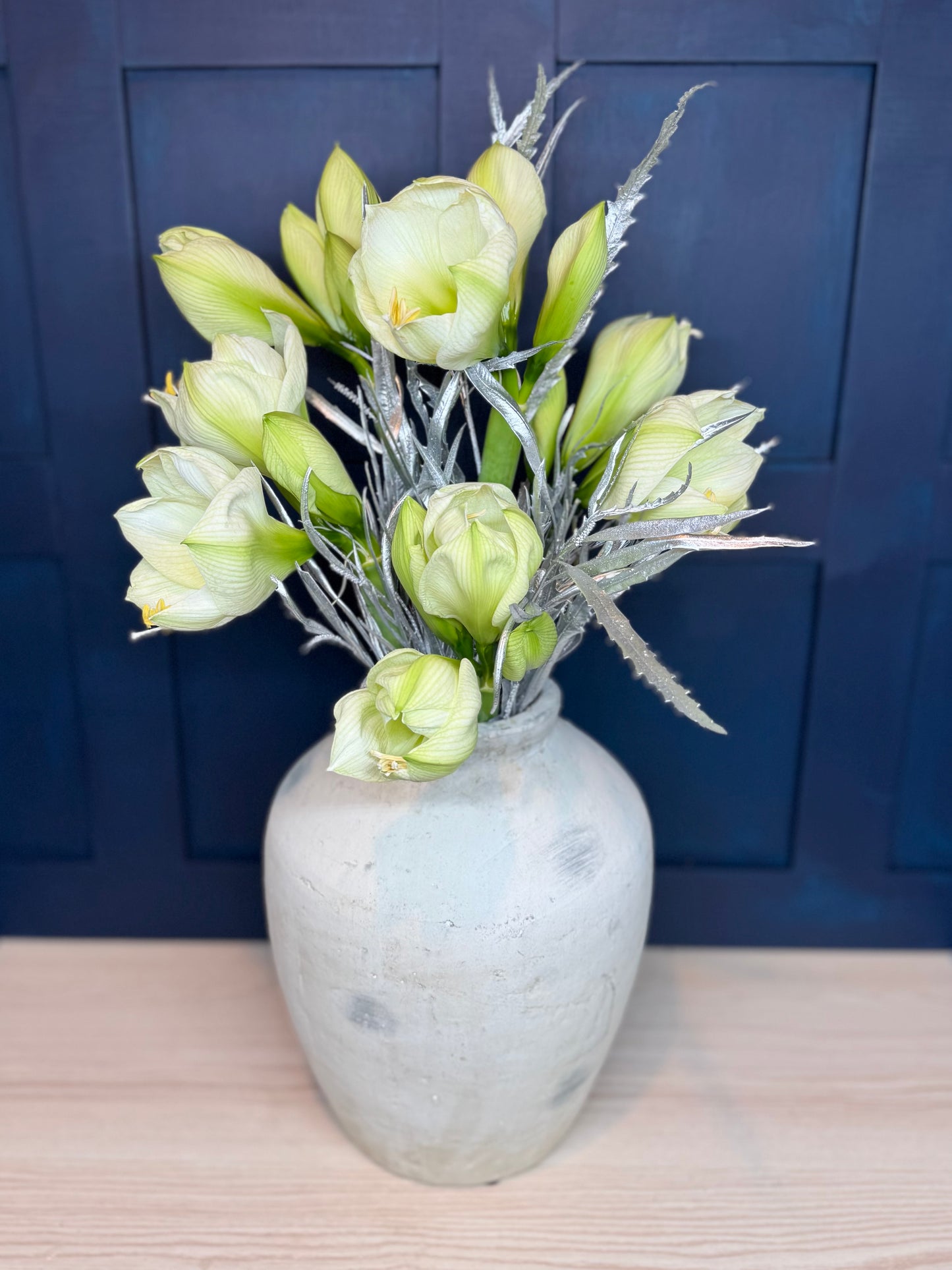 White Amaryllis Christmas Bouquet