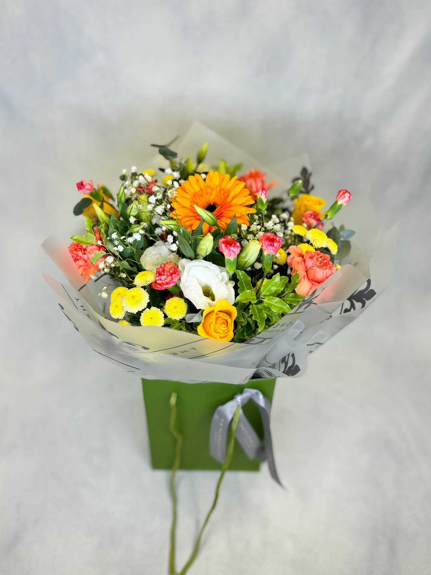Premium Bouquet in a bag hand-tied and available for free UK delivery from FlowersByPost.com