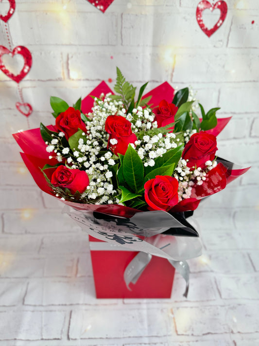 Valentine’s 6 Premium Rose Aqua