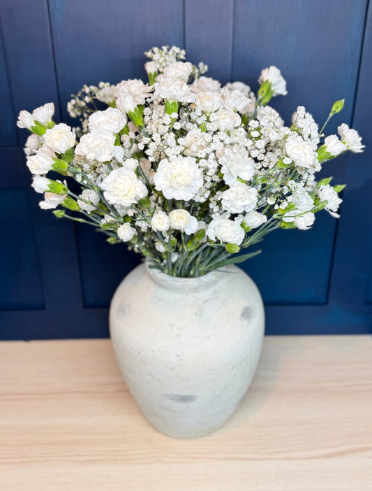 White Spray Carnations Bouquet