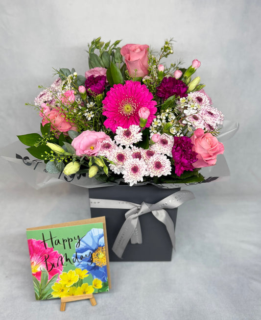 Happy Birthday Premium Aqua With Card