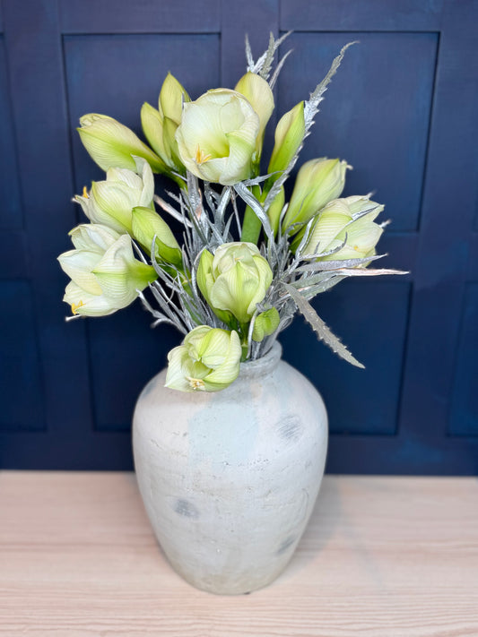 White Amaryllis Christmas Bouquet